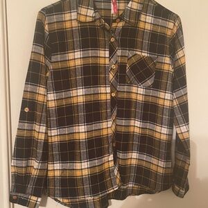 NWOT Pinklatte girls light flannel shirt size 14 large.